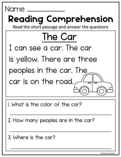 Reading Comprehension Passages and Quistions