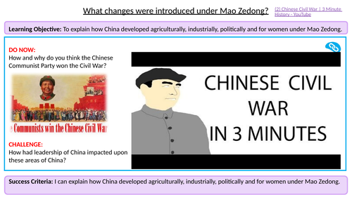 Changes under Mao - Research Lesson
