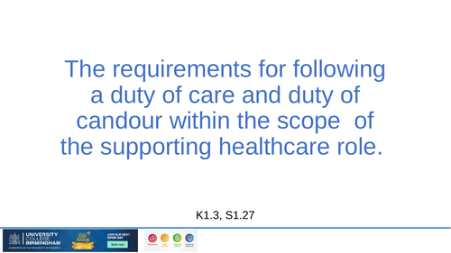 K1.3, S1.27​ Supporting Healthcare T Level