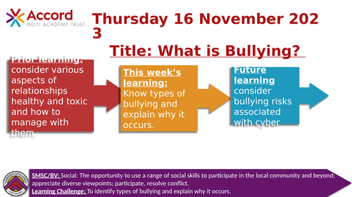 Anti-Bullying PSHE Form Time