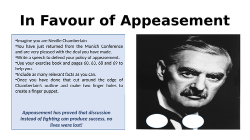 Appeasement Starter or Plenary Activity