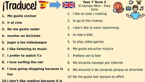 Spanish KS3 Present tense