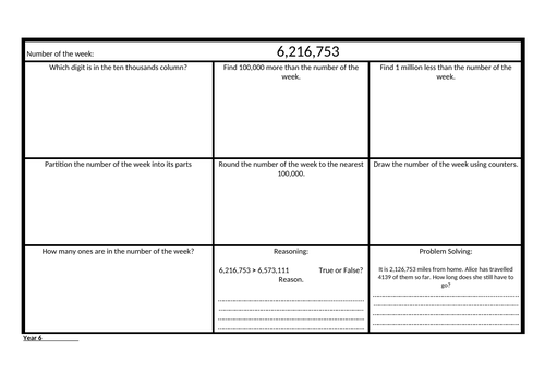 Year 6 Maths homework/SATS practise