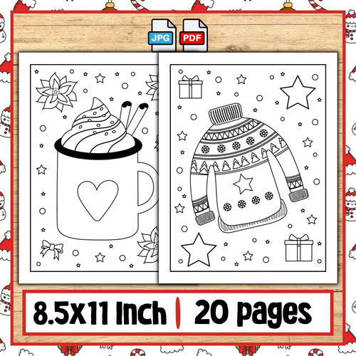 Christmas coloring sheets | winter pintables - activities | X-mas coloring pages