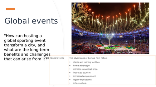 Global events in sport IGCSE PE Physical Education