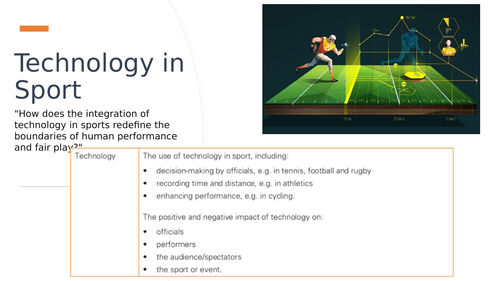 Technology in sport IGCSE PE Physical Education