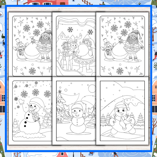 Winter Solstice activities | winter coloring pages | snowman coloring sheets k-2