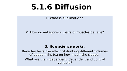 Diffusion (Y7 Science)