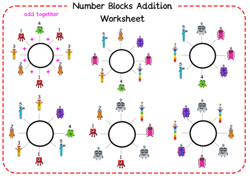 Numberblocks Addition Worksheet