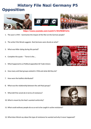 BBC Opposition to the Nazi Party History File Episode 5