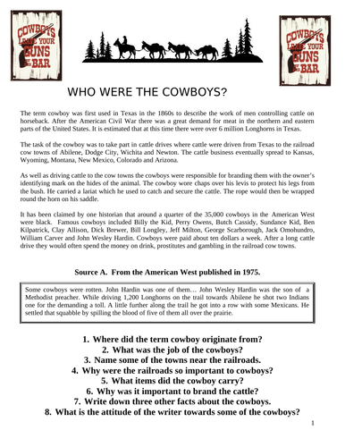 The Cowboys of the American West