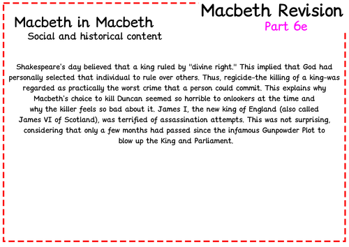 GCSE AQA Macbeth Character Revision Pack