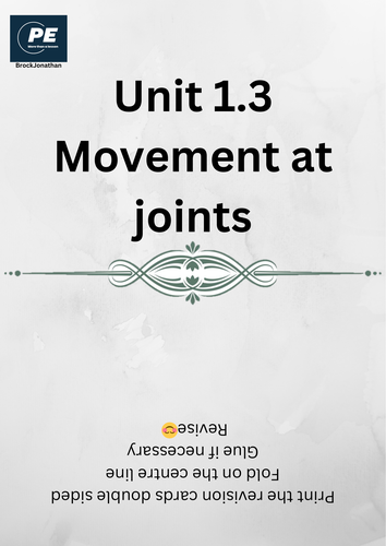 Skeletal and muscular system revision flash cards IGCSE PE Physical Education