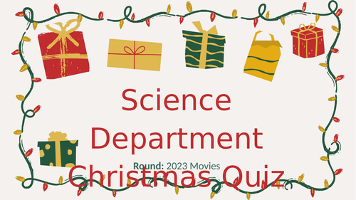 Science Christmas Quiz 2023
