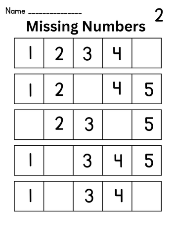 Missing Numbers within 5