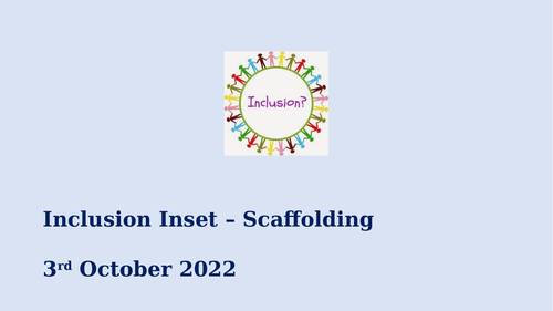 Scaffolding and Differentiation Whole School Training