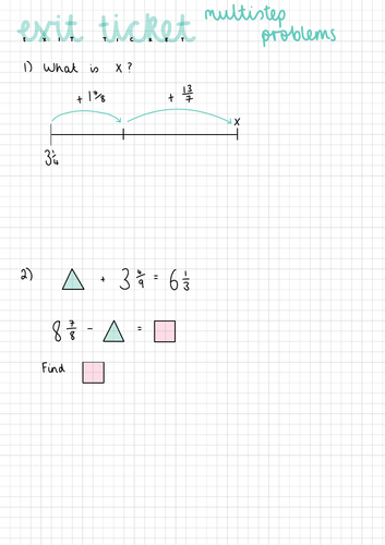 White Rose Maths Year 6 Fractions A Exit Tickets