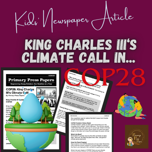 COP28: King Charles III's Climate Call! Kids Reading Adventure & Activity to Learn & Have Fun