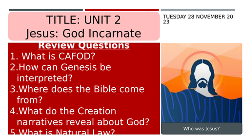 AQA GCSE Religious Studies Specification B: Incarnation Unit