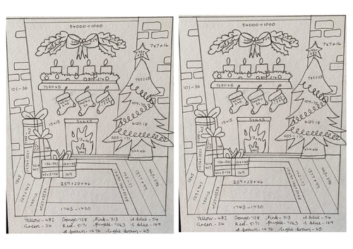 Christmas Maths Colouring