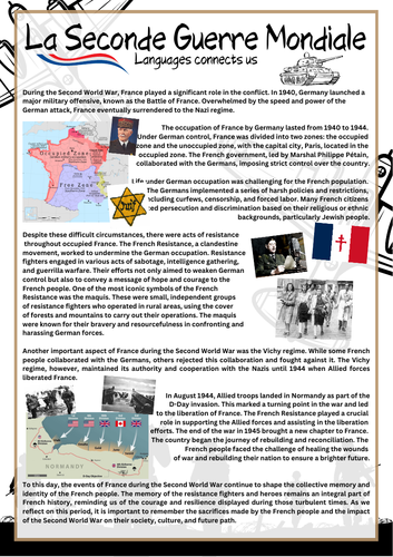 France during WWII - CfW - Languages connect us