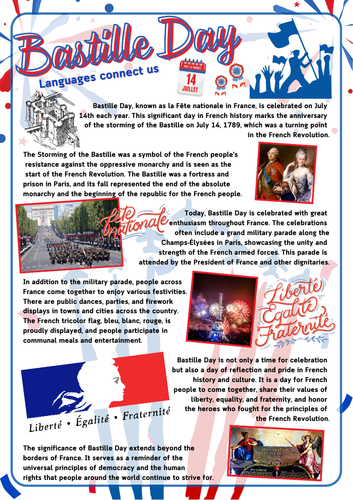 Bastille Day - CfW - Languages connect us