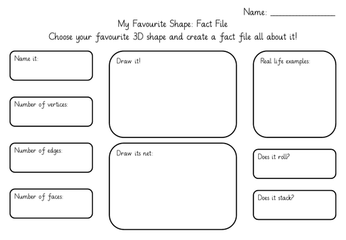 3D Shape Fact File