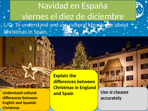 Spanish Christmas Culture Lesson GCSE