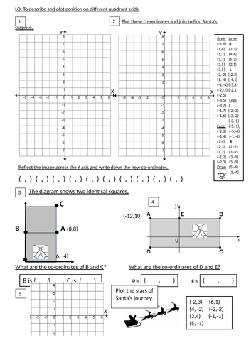 Christmas Co-ordinates for Year 6