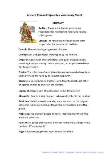 Roman History Activities Bundle