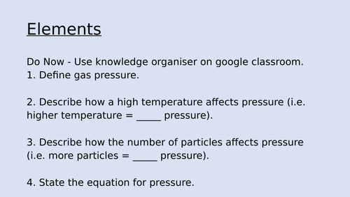 Elements lesson