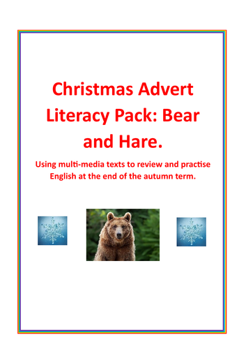 Christmas Advert Literacy -Bear and Hare