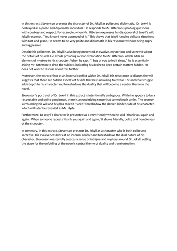 Dr Jekyll and Mr Hyde