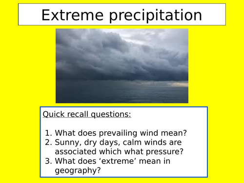 What is extreme precipitation | Teaching Resources