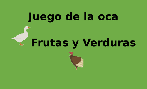 Frutas y Verduras (Fruits and Vegetables in Spanish) Juego de la oca