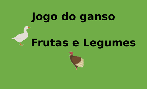 Frutas e Legumes (Fruits and Vegetables in Portuguese) Jogo do ganso