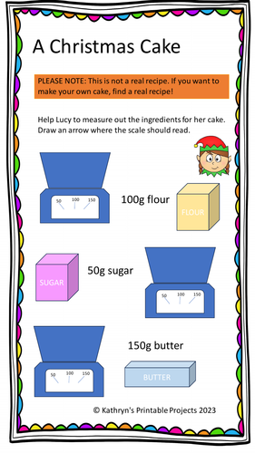 Measuring for a Christmas Cake