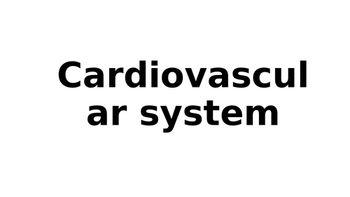 cardiovascular system powerpoint
