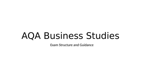 AQA GCSE Business Studies Exam Structure Mat