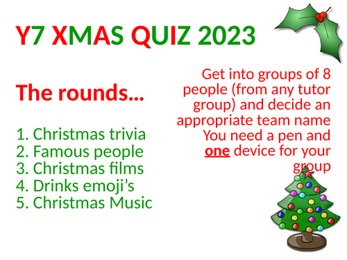 Christmas Quiz