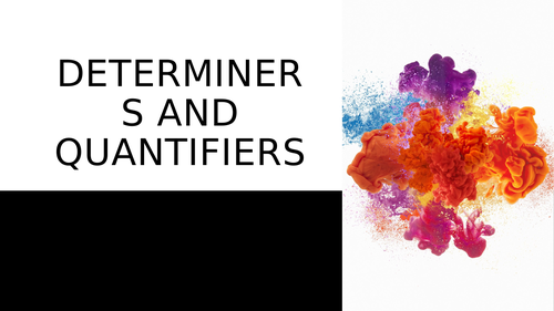 Determiners and quantifiers