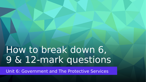 Exam question practice Government and the Protective Services