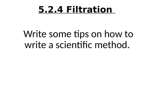 Filtration (Y7 science)