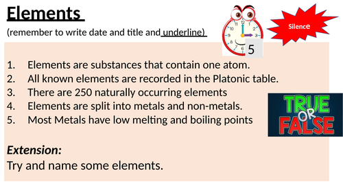 Elements (Y7 science)
