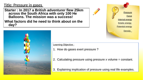 Pressure in gas