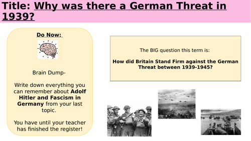WWII Set of Lessons KS3