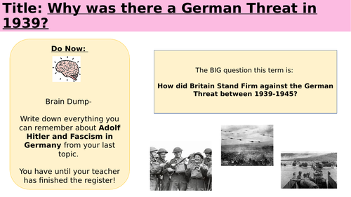 WWII SOW- How did Britain Stand Firm against the German Threat