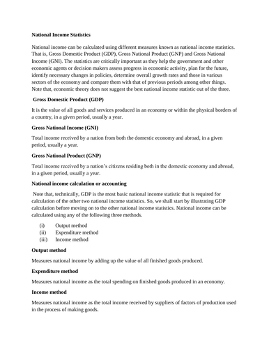 AS and A level economics for Cambridge International: National Income ...