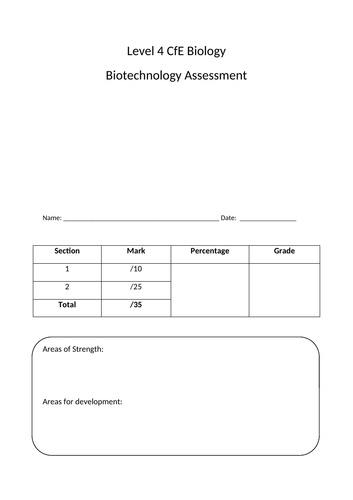 Level 4 Biotechnology: Enzymes and Microorganisms Lessons SCN 4-13b)
