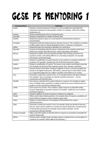 GCSE PE Question Breakdown